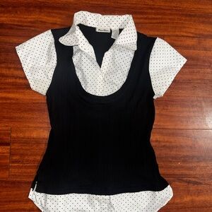 Paris Blues Black and White Layered Blouse